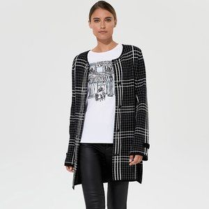 Karl Lagerfeld Paris Double Knit Cardigan Jacket